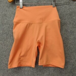 CSB Biker Shorts Womens S Orange Pastel Performance Tech High Rise Scrunch Yoga